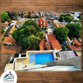 Departamento completo con 2 habitaciones, piscina, parque infantil y churrasqueras.